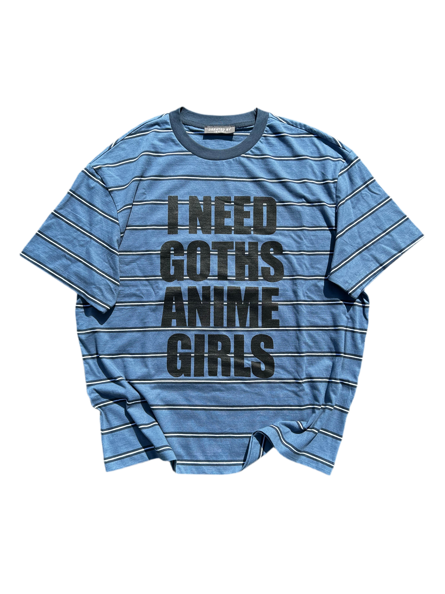 I NEED GOTHS ANIME GIRLS -YELLOW/BLACK T-