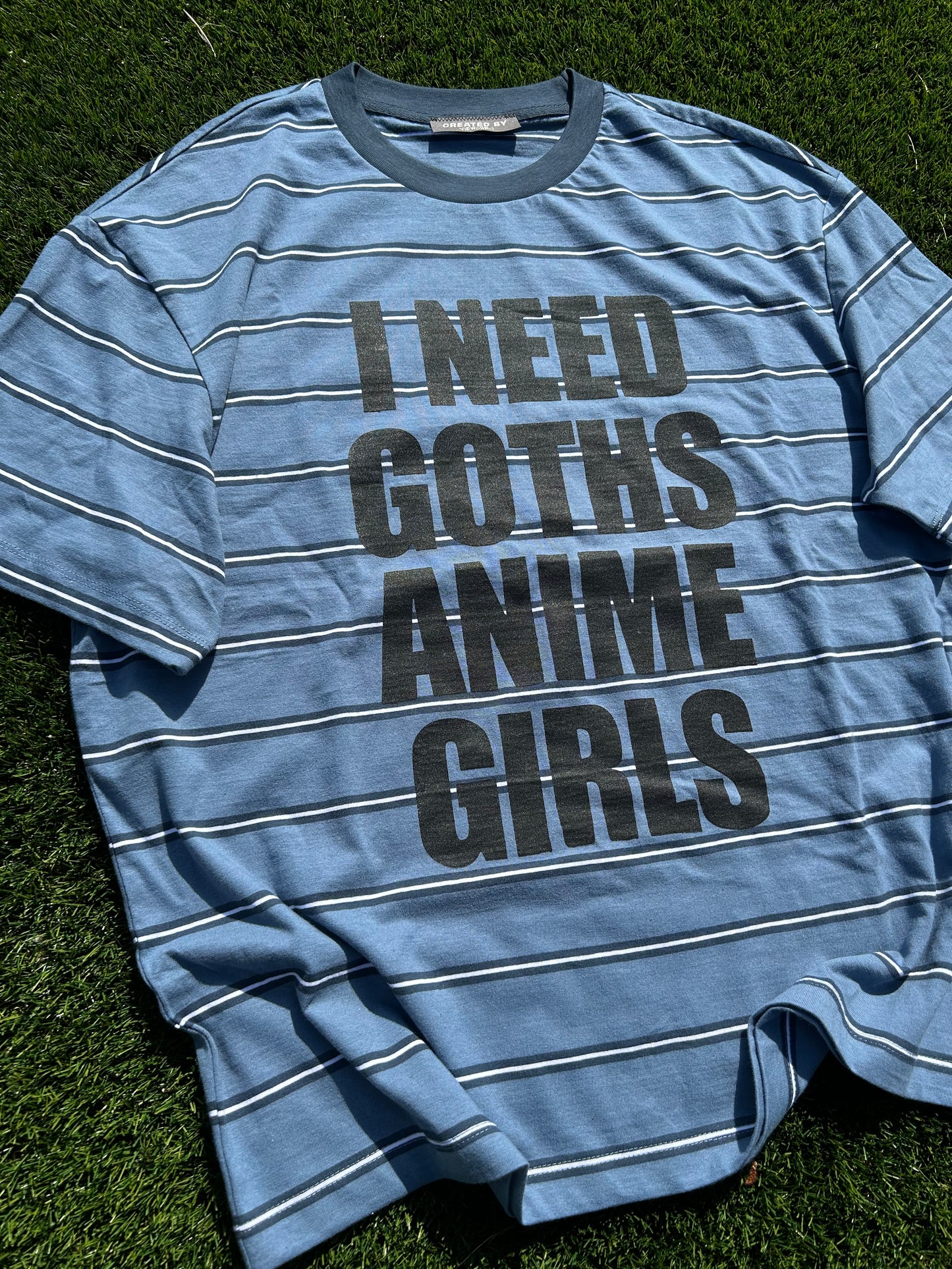 I NEED GOTHS ANIME GIRLS -YELLOW/BLACK T-
