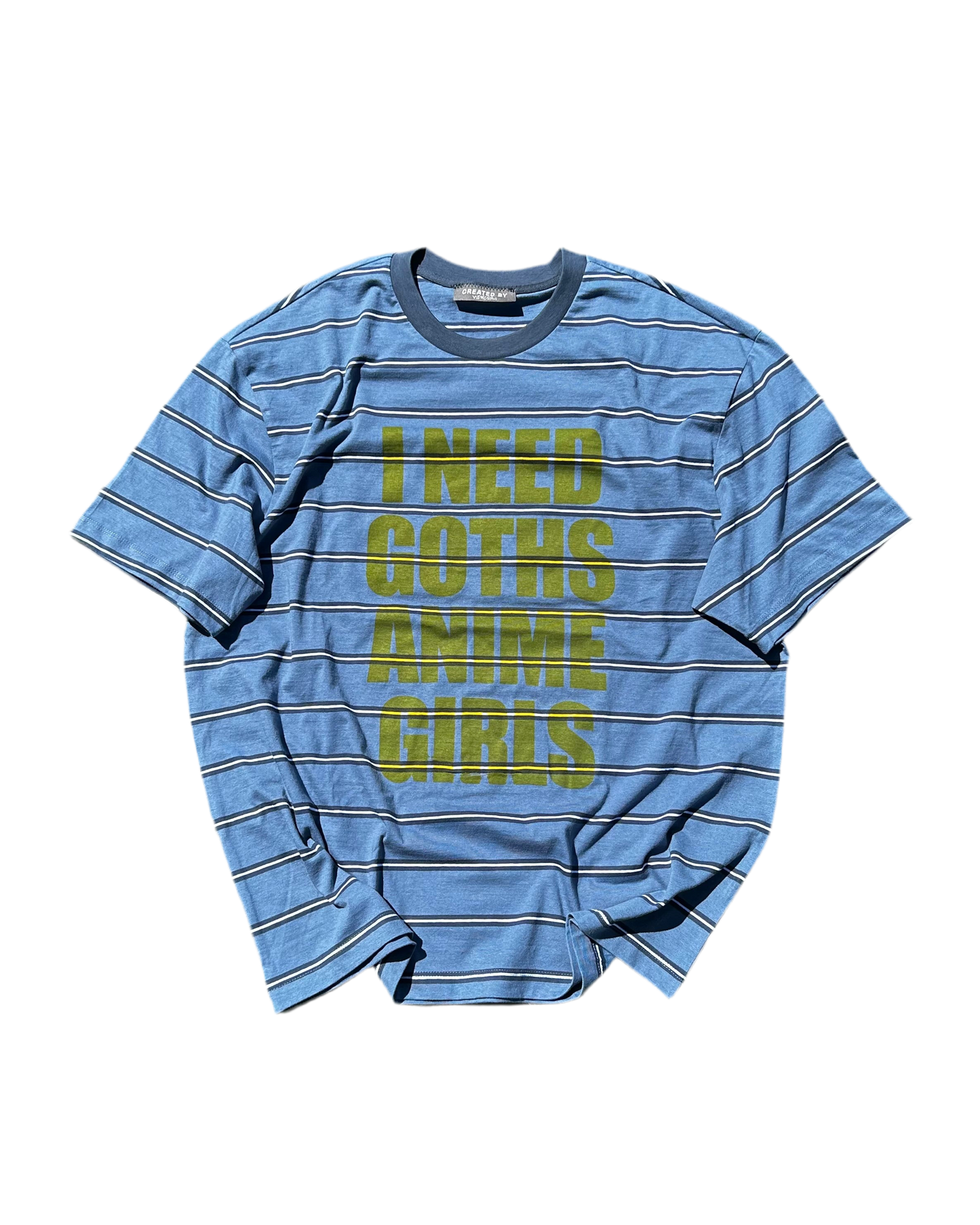 I NEED GOTHS ANIME GIRLS -YELLOW/BLACK T-