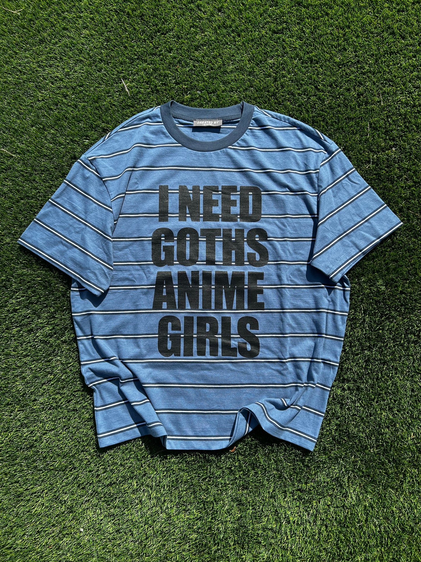 I NEED GOTHS ANIME GIRLS -YELLOW/BLACK T-