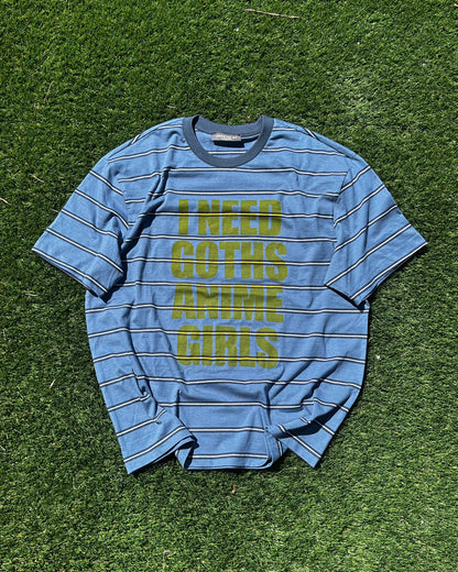 I NEED GOTHS ANIME GIRLS -YELLOW/BLACK T-