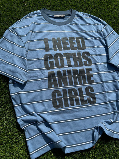 I NEED GOTHS ANIME GIRLS -YELLOW/BLACK T-